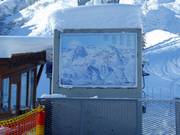 Pistekaart bij de Gargellner Alpe