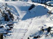 Blauwe Chapelle piste aan de zuidelijke dorpsrand