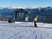 Informatiebord met pistekaart bij Eagle Ridge