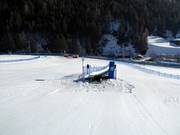 Oefenterrein in het dal bij de transportbanden