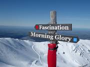 Pistebewegwijzering in het skigebied Mt. Hutt