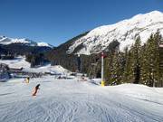 Brede en gemakkelijke piste bij de Egghof Sun Jet