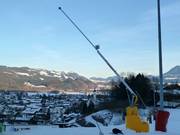 Lansbesneeuwing bij de dalafdaling