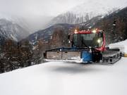 De piste wordt vers geprepareerd.