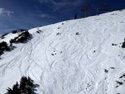 Brede poedersneeuwhellingen