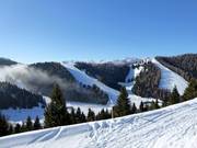 Uitzicht vanaf de Sommo Alto over het skigebied