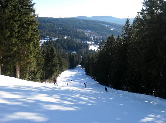 Middelzware piste bij de stoeltjeslift