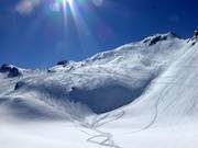 Poederdroom in het vrije skigebied