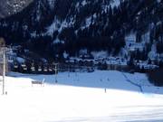 Makkelijke beginnerspiste Mezoli in het dalgebied