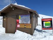 Pistekaart in het skigebied Whakapapa