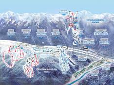 Pistekaart Gazprom Mountain Resort