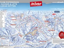Pistekaart SkiWelt Wilder Kaiser-Brixental