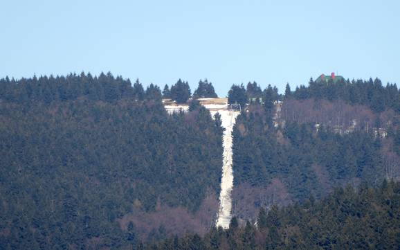 Hoogste dalstation in het Adelaarsgebergte – skigebied Masarykova chata – Šerlich