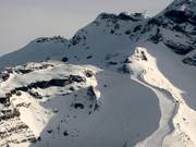 Moeilijke afdaling Grandes Combes in Avoriaz