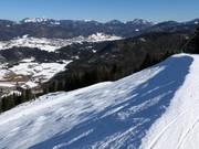 Skiroute naar het dal