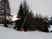 Sneeuwlans bij de dalafdaling