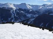 Skiroute bij de Kaserebenbahn