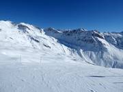 Uitzicht over het skigebied La Rosière