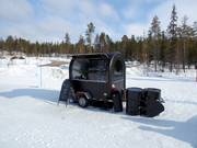 Snackwagen in het skigebied Levi