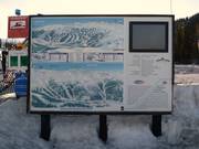 Pistekaart in het skigebied