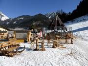 Schirmbar bij het dalstation van de Dorfbahn in Werfenweng