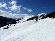 Veel vrije skiruimte tussen Wurzhöhe en Bärenbadkogel