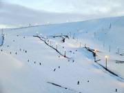 Gemakkelijke piste met snowpark