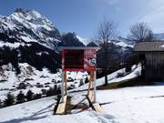 Leaderboard van de World Cup Skimovie-afdaling op de Chuenisbärgli