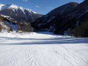 Makkelijke beginnerspiste Mezoli in het dalgebied