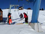 Vriendelijk en attent personeel bij de sleeplift