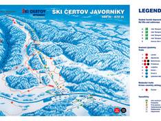 Pistekaart Čertov – Javorníky