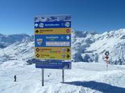 Bebording in het skigebied