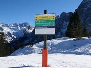 Pistebewegwijzering in het skigebied Dachstein West