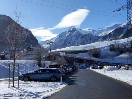 Glocknergroep: bereikbaarheid van en parkeermogelijkheden bij de skigebieden – Bereikbaarheid, parkeren Kitzsteinhorn/Maiskogel – Kaprun