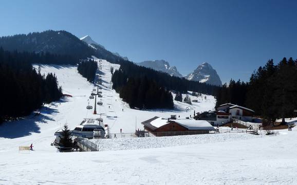 Grootste hoogteverschil in de Zugspitz Arena Bayern-Tirol – skigebied Garmisch-Classic – Garmisch-Partenkirchen