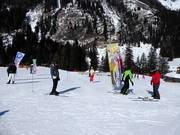 Skischoolterrein bij het dalstation van de Ankogelbahn