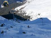 Diep sneeuw helling bij de Furglerblickbahn