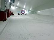 Beginnerspiste bij de sleeplift en de twee transportbanden