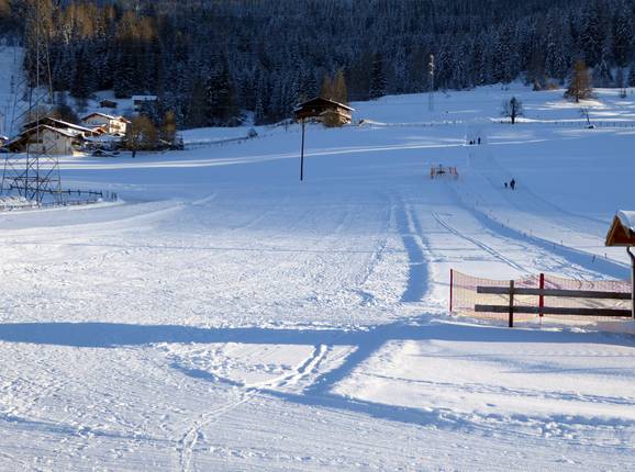 Makkelijke piste bij de babylift