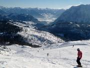 Het panoramisch uitzicht vanaf de Lawinenstein