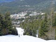 Uitzicht op de accommodaties in Whistler Village