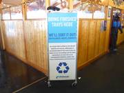 Afvalscheiding in het skigebied Whitewater