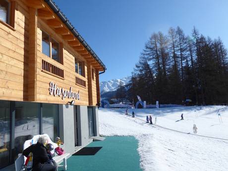 Snowli's Hasenland van de Schweizer Schneesportschule Bellwald