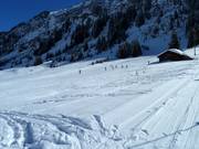 Gemakkelijke piste bij Flühen in Lech