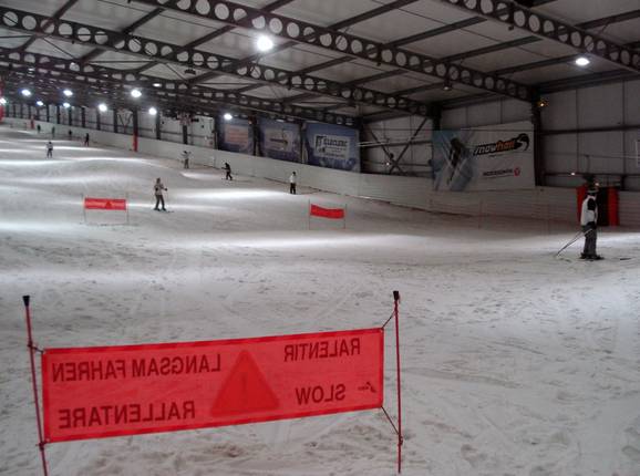 De piste bij het dalstation