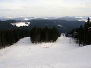 Standaardafdaling en skiroute