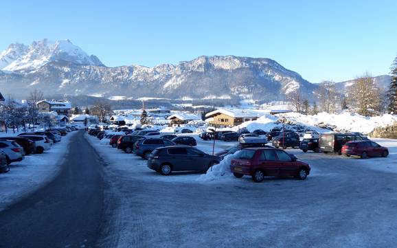 St. Johann in Tirol: bereikbaarheid van en parkeermogelijkheden bij de skigebieden – Bereikbaarheid, parkeren St. Johann in Tirol/Oberndorf – Harschbichl