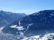 Uitzicht vanaf het Zettersfeld naar het skigebied Hochstein