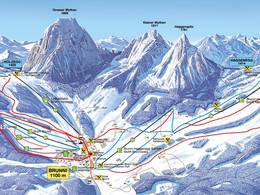 Pistekaart Brunni – Alpthal