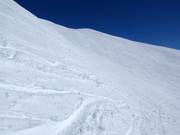 Brede poedersneeuwhellingen